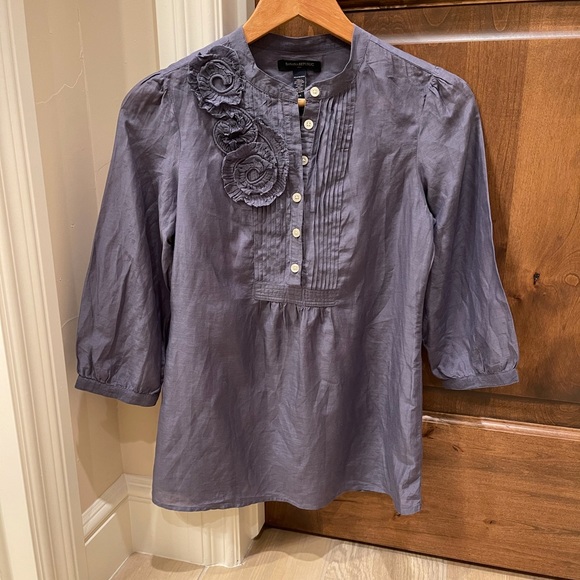 Banana Republic grey silk blend blouse xs - Picture 2 of 9